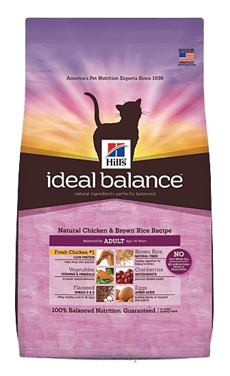 Фотографии Hill's Ideal Balance Feline Adult Natural Chicken & Brown Rice Recipe Adult dry (2 кг)
