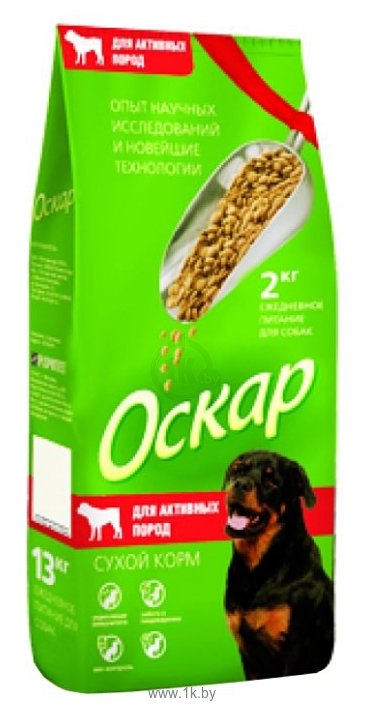 Фотографии Оскар Сухой корм для собак Активных пород (2 кг) 4 шт.