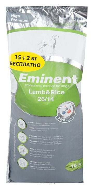 Фотографии Eminent (17 кг) Lamb & Rice 26/14 для собак всех пород