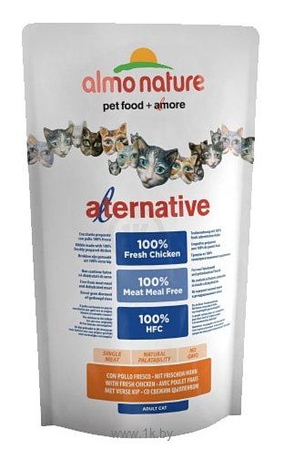 Фотографии Almo Nature Alternative Adult Cat 55% Chicken and Rice (0.75 кг)