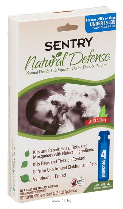 Фотографии SENTRY Natural Defense капли от блох и клещей для собак до 7 кг