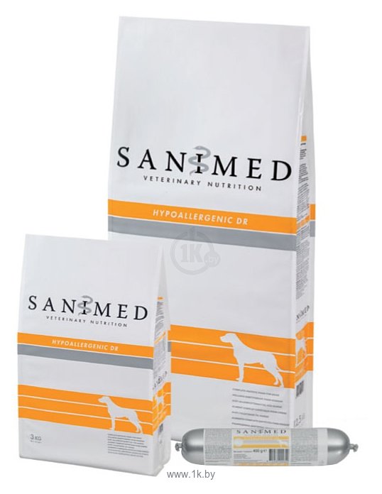 Фотографии SANIMed (12.5 кг) Hypoallergenic DR для собак всех пород