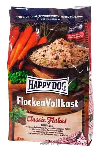 Фотографии Happy Dog (3 кг) Flakes - Flocken Vollkost для собак с чувствительным пищеварением