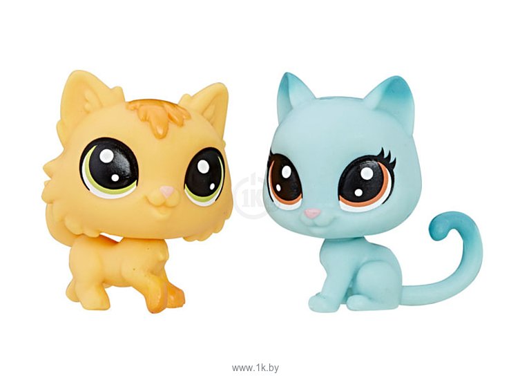 Фотографии Hasbro Littlest Pet Shop Kitty Von Grey Cat and Fluffy Catson