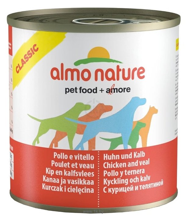 Фотографии Almo Nature Classic Adult Dog Chicken and Veal (0.28 кг) 1 шт.
