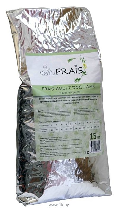 Фотографии Frais (15 кг) Adult Dog Lamb