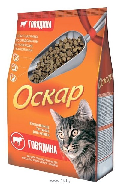 Фотографии Оскар Сухой корм для кошек Говядина (0.4 кг)