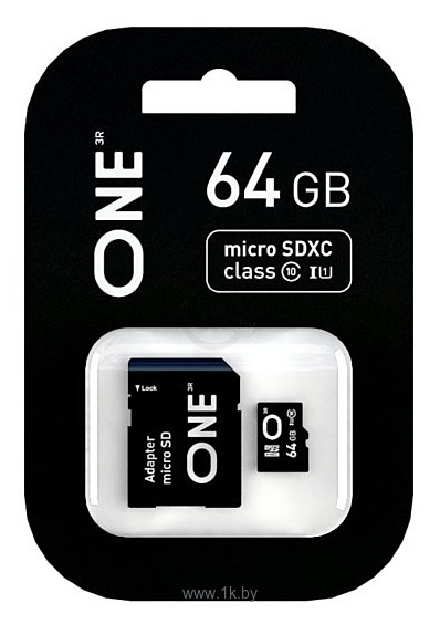 Фотографии One microSDXC Class 10 UHS-I U1 64GB + SD adapter