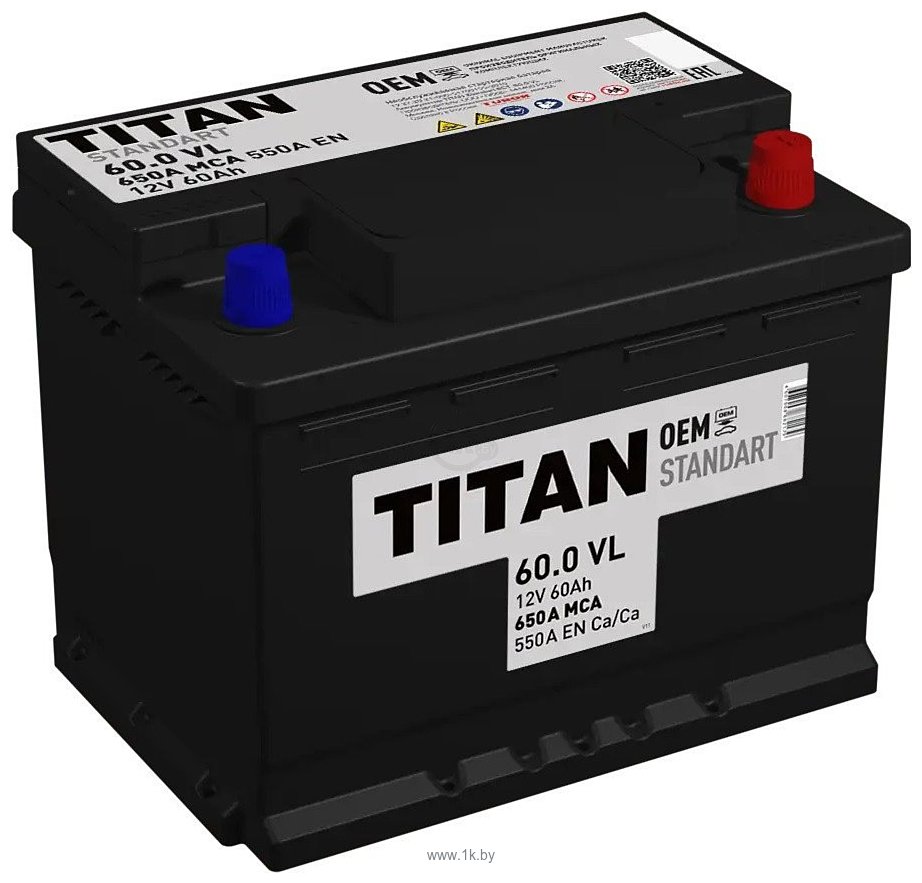 Фотографии Titan Standart R+ (60Ah)
