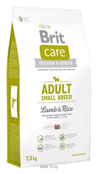 Фотографии Brit (7.5 кг) Care Adult Small Breed Lamb & Rice