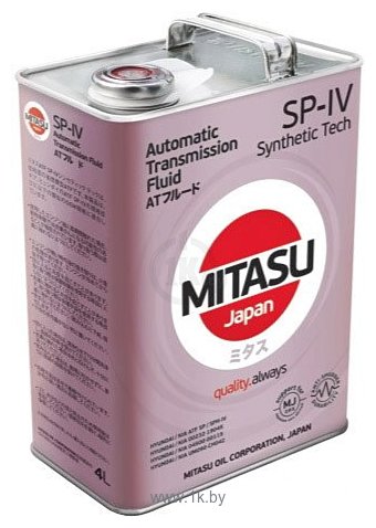 Фотографии Mitasu MJ-332 ATF SP-IV Synthetic Tech 4л