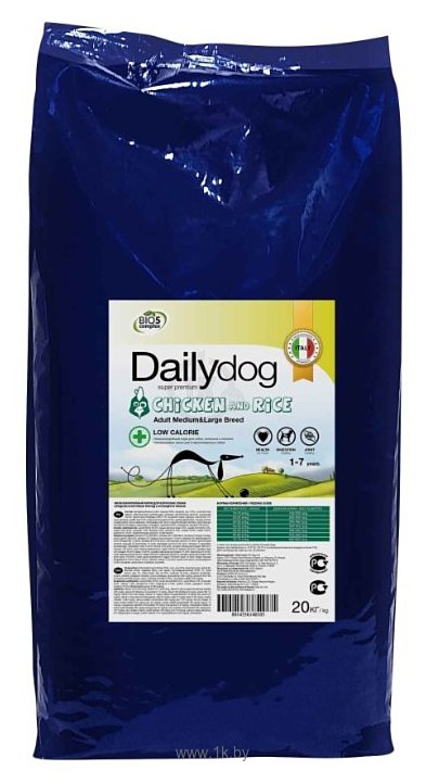 Фотографии Dailydog (20 кг) Adult Medium and Large Breed Low Calorie chicken and rice