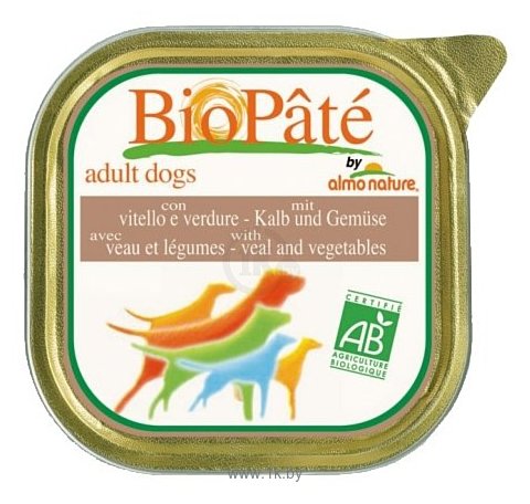 Фотографии Almo Nature DailyMenu Bio Pate Adult Dog Veal and Vegetables (0.3 кг) 1 шт.