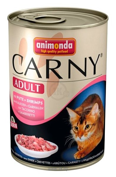 Фотографии Animonda Carny Adult для кошек с индейкой и креветками (0.4 кг) 1 шт.