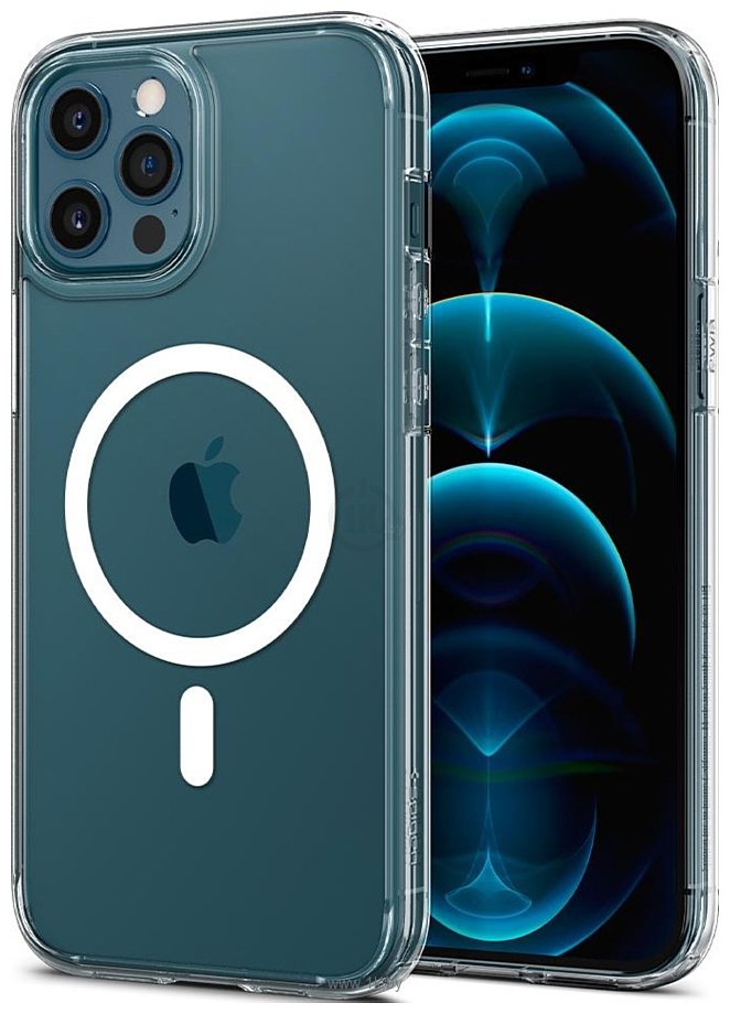 Фотографии Spigen Ultra Hybrid Mag (MagFit) для iPhone 12/12 Pro ACS02625 (белый)