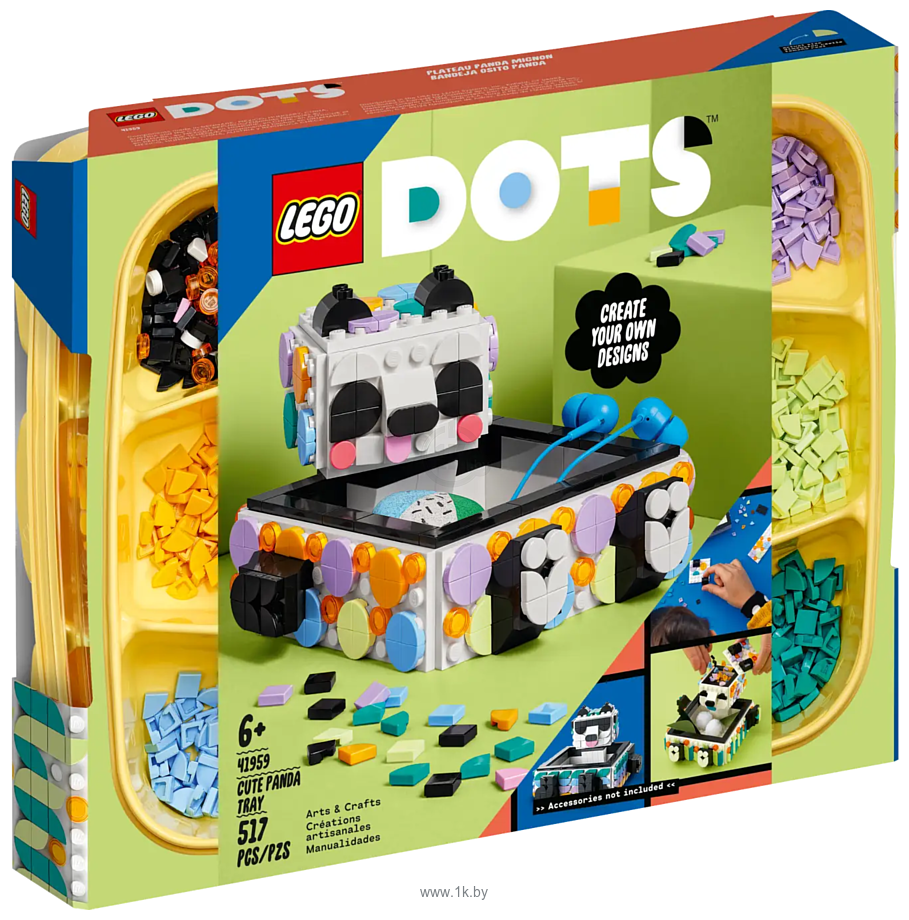 Фотографии LEGO DOTS 41959 Ящик Милая панда