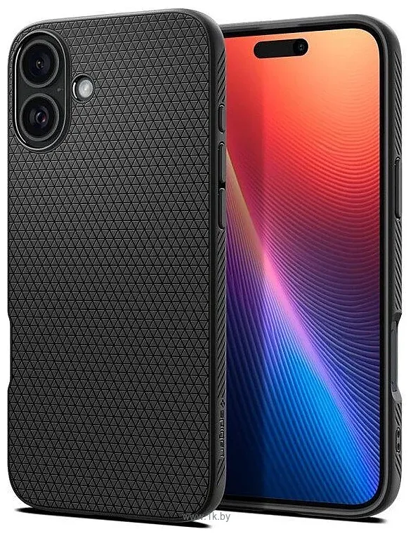 Фотографии Spigen Liquid Air для iPhone 16 Plus ACS08066 (черный) Фотографии Spigen Liquid Air для iPhone 16 Plus ACS08066 (черный)