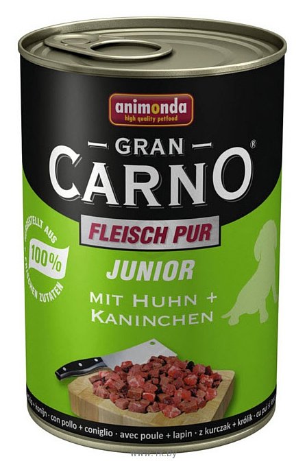 Фотографии Animonda GranCarno Fleisch pur Junior с курицей и кроликом (0.4 кг) 1 шт.