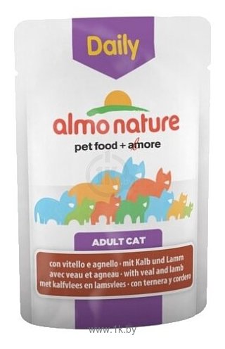 Фотографии Almo Nature DailyMenu Adult Cat Veal and Lamb (0.07 кг) 1 шт.