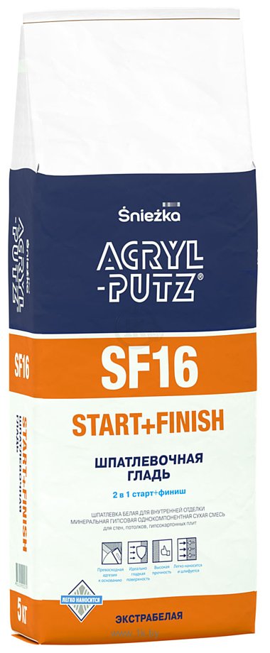 Фотографии Sniezka Acryl-Putz SF16 5 кг