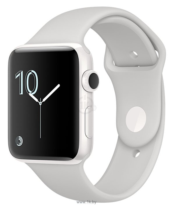 Фотографии Apple Watch Series 2 42mm White Ceramic with Cloud Sport Band (MNPQ2)