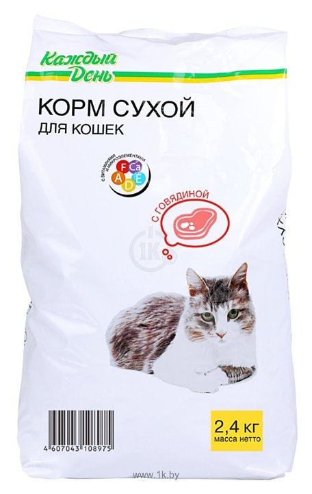 Фотографии Каждый День Сухой корм для кошек с говядиной (2.4 кг)