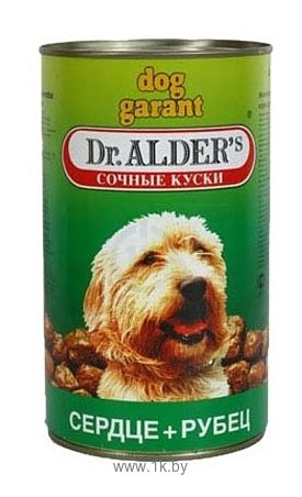 Фотографии Dr. Alder ДОГ ГАРАНТ рубец + сердце кусочки в желе Для взрослых собак (1.2 кг) 12 шт.