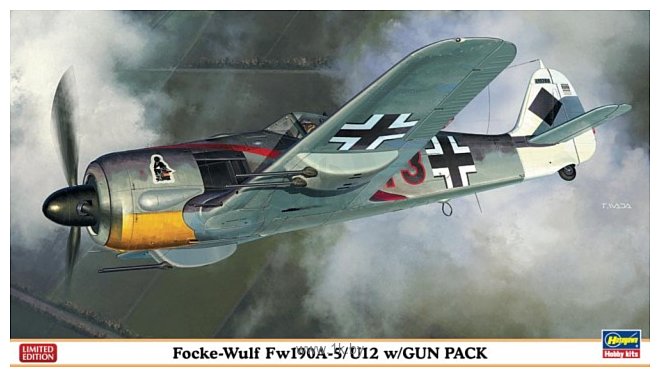 Фотографии Hasegawa Истребитель Focke Wulf FW190A-5/U12 W/Gun Pack