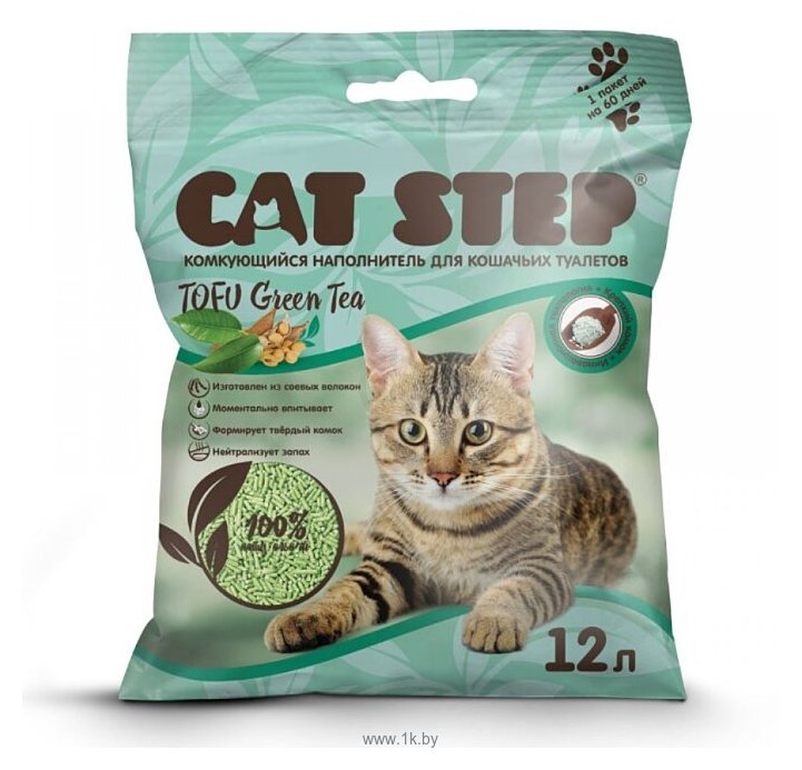 Фотографии Cat Step Tofu Green Tea 12л