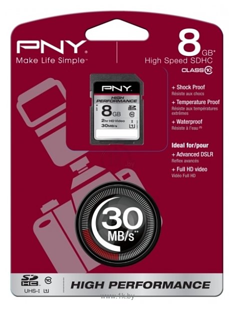 Фотографии PNY High Performance SDHC class 10 UHS-I U1 8GB