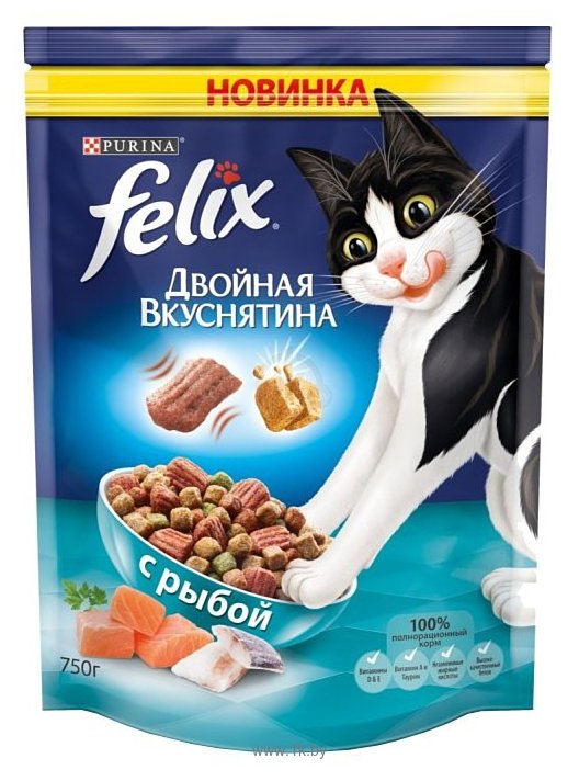 Фотографии Felix (0.75 кг) Сухой корм Двойная вкуснятина с Рыбой