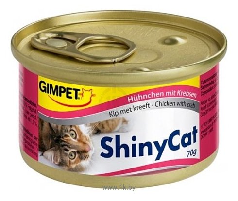 Фотографии GimCat (0.07 кг) 48 шт. ShinyCat с курочкой и крабами