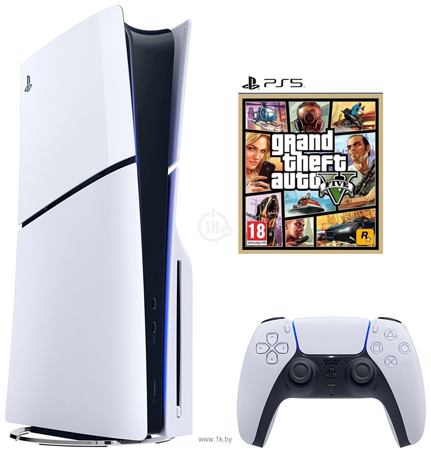 Фотографии Sony PlayStation 5 Slim + Grand Theft Auto V