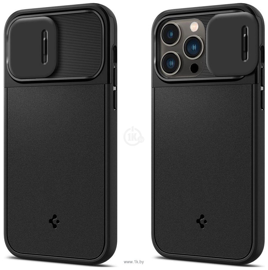 Фотографии Spigen Optik Armor (MagFit) для iPhone 14 Pro ACS04993 (черный)