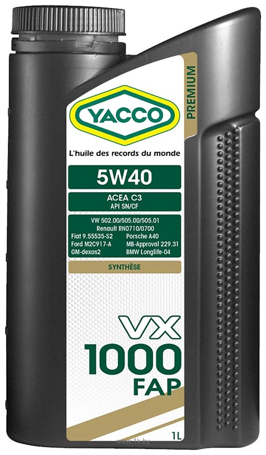 Фотографии Yacco VX 1000 FAP 5W-40 1л