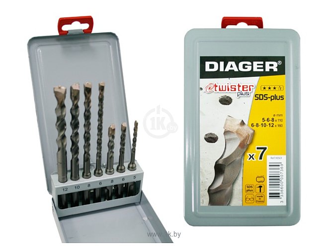Фотографии Diager SDS+ Twister 105D 7 предметов