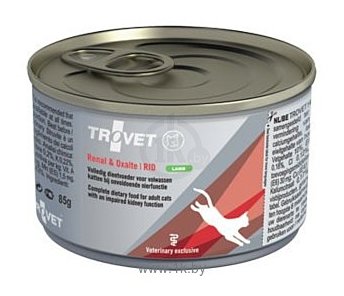 Фотографии TROVET (0.085 кг) 1 шт. Cat Renal & Oxalate RID (Lamb) canned