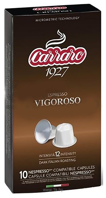 Фотографии Carraro Vigoroso в капсулах Nespresso 10 шт
