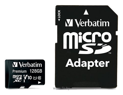 Фотографии Verbatim microSDXC Class 10 UHS-1 128GB + SD adapter