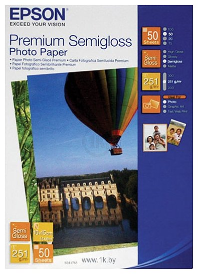 Фотографии Epson Premium Semigloss Photo Paper 10х15 50 листов (C13S041765)