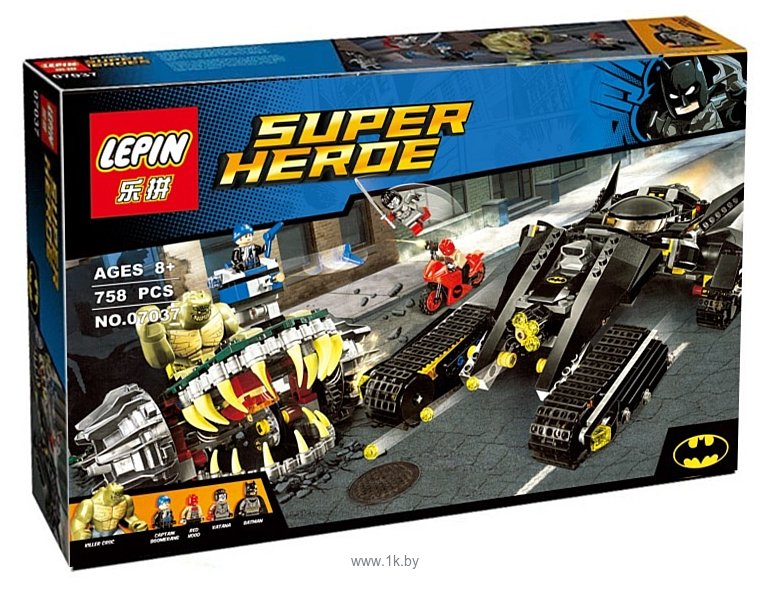 Фотографии Lepin Marvel 07037 Бэтмен: убийца Крок