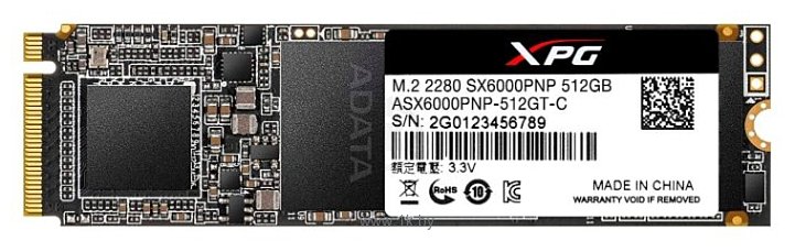 Фотографии ADATA XPG SX6000 Pro 512GB ASX6000PNP-512GT-C