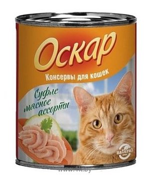 Фотографии Оскар Консервы для кошек Суфле Мясное ассорти (0.25 кг) 1 шт.