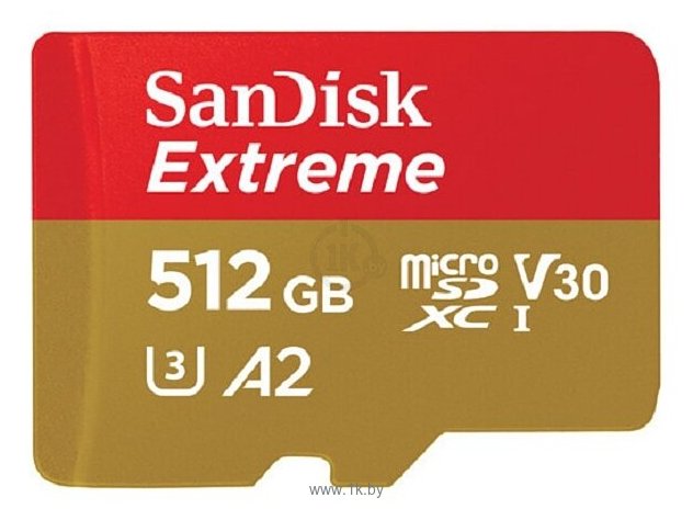 Фотографии SanDisk Extreme microSDXC Class 10 UHS Class 3 V30 A2 160MB/s 512GB + SD adapter