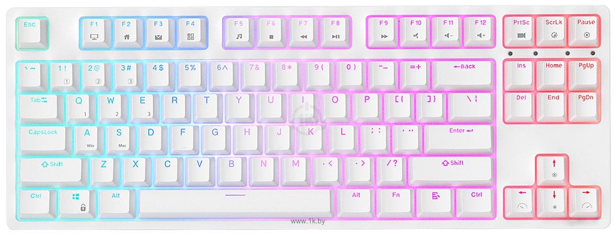 Фотографии Royal Kludge RK87 RGB white, RK Red