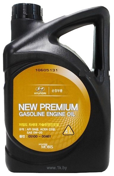 Фотографии Hyundai/KIA New Premium Gasoline 0W-20 4л