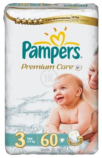 Фотографии Pampers Premium Care 3 (4-9кг) 60шт