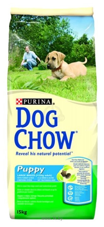 Фотографии DOG CHOW Puppy Large Breed с индейкой для щенков крупных пород (15.0 кг) 1 шт.