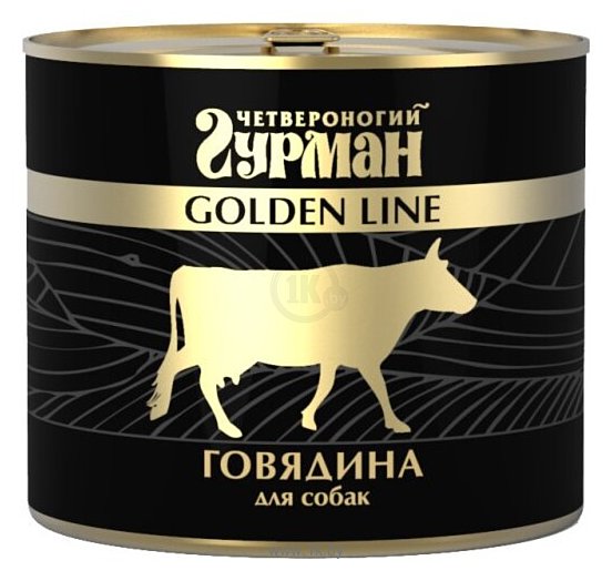 Фотографии Четвероногий Гурман (0.5 кг) 1 шт. Golden line Говядина натуральная в желе