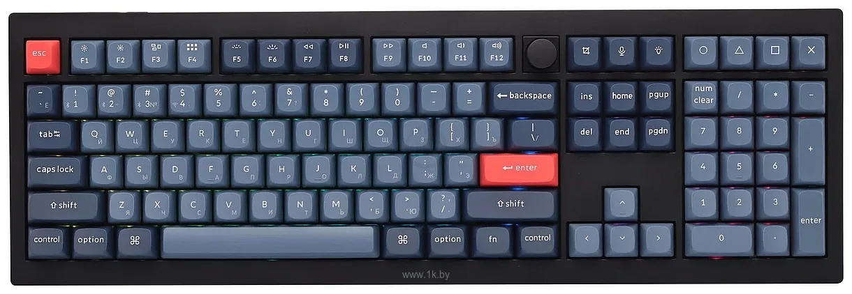 Фотографии Keychron V6 Max V6M-D1 Gateron Jupiter Red, с гравировкой Фотографии Keychron V6 Max V6M-D1 Gateron Jupiter Red, с гравировкой